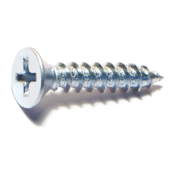 Midwest Fastener Sheet Metal Screw, #10 x 1 in, Zinc Plated Steel Flat Head Phillips Drive, 100 PK 03023 - main